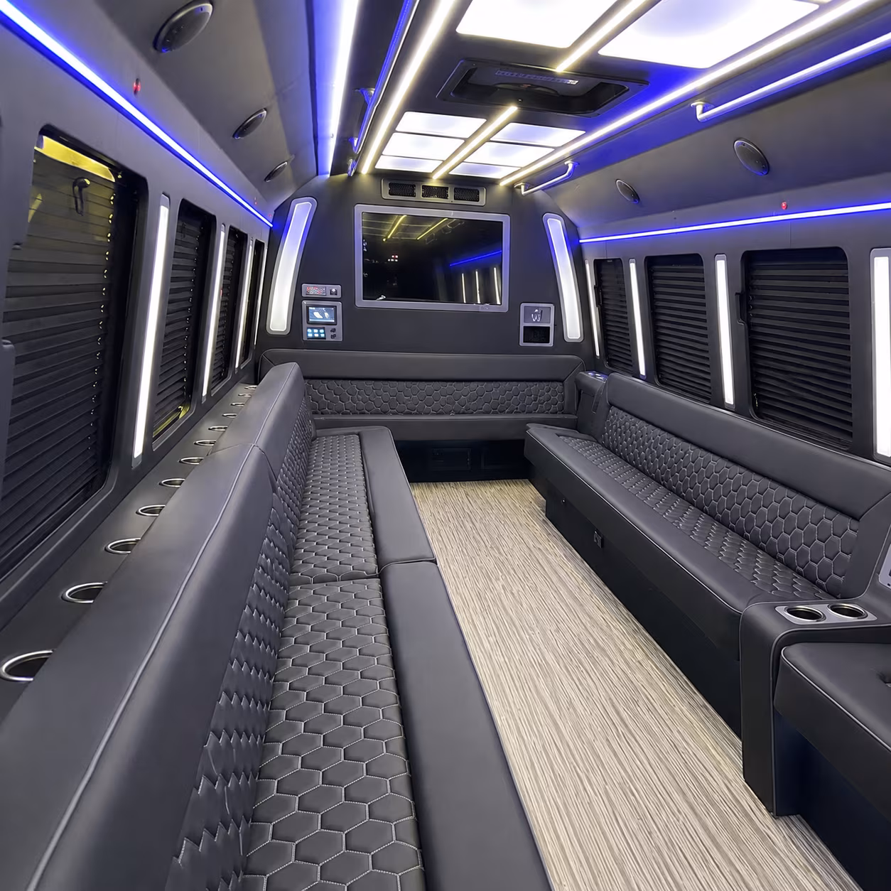 Newark Bachelor & Bachelorette Transportation party bus interior