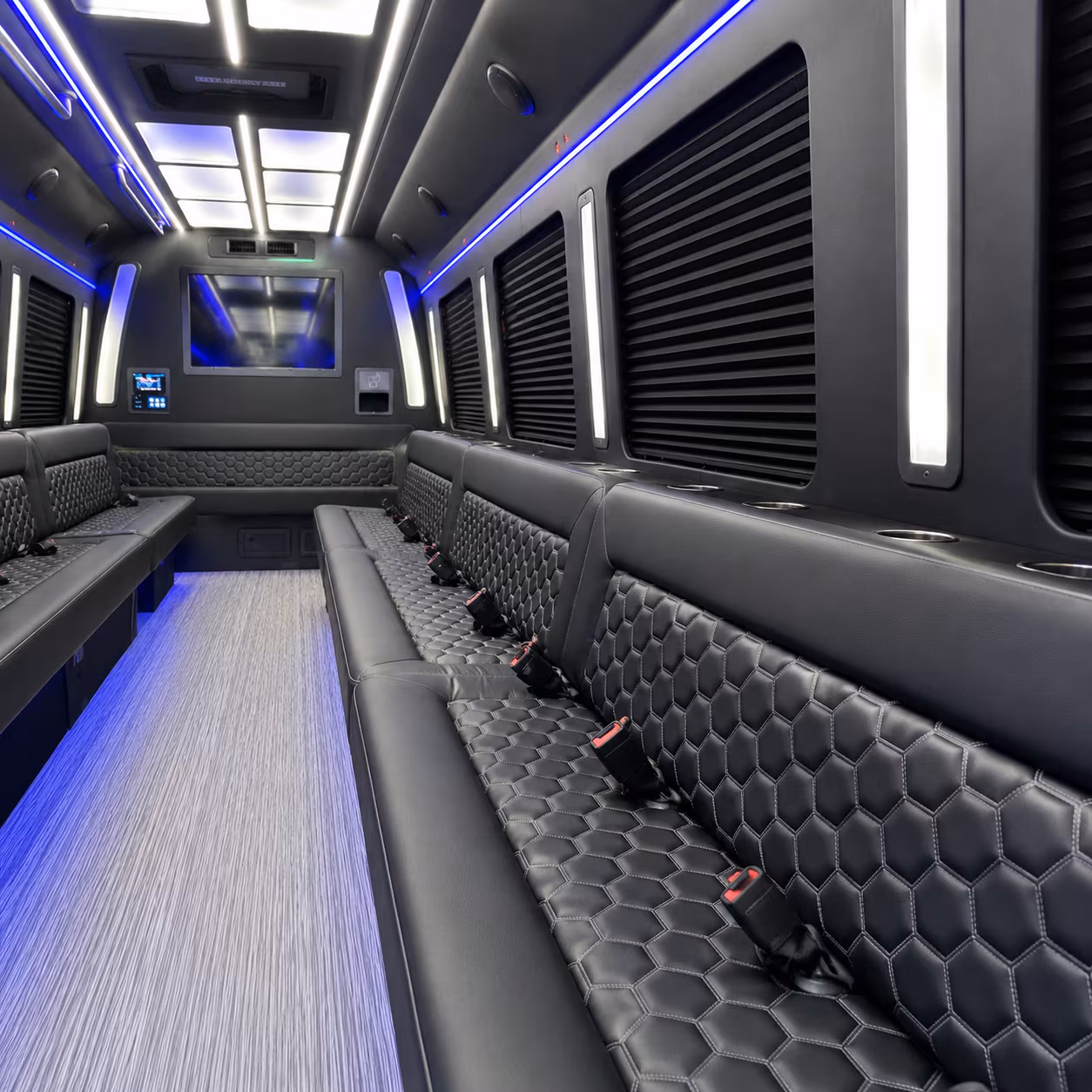 Newark Concert & Music Festival Transportation party bus exterior