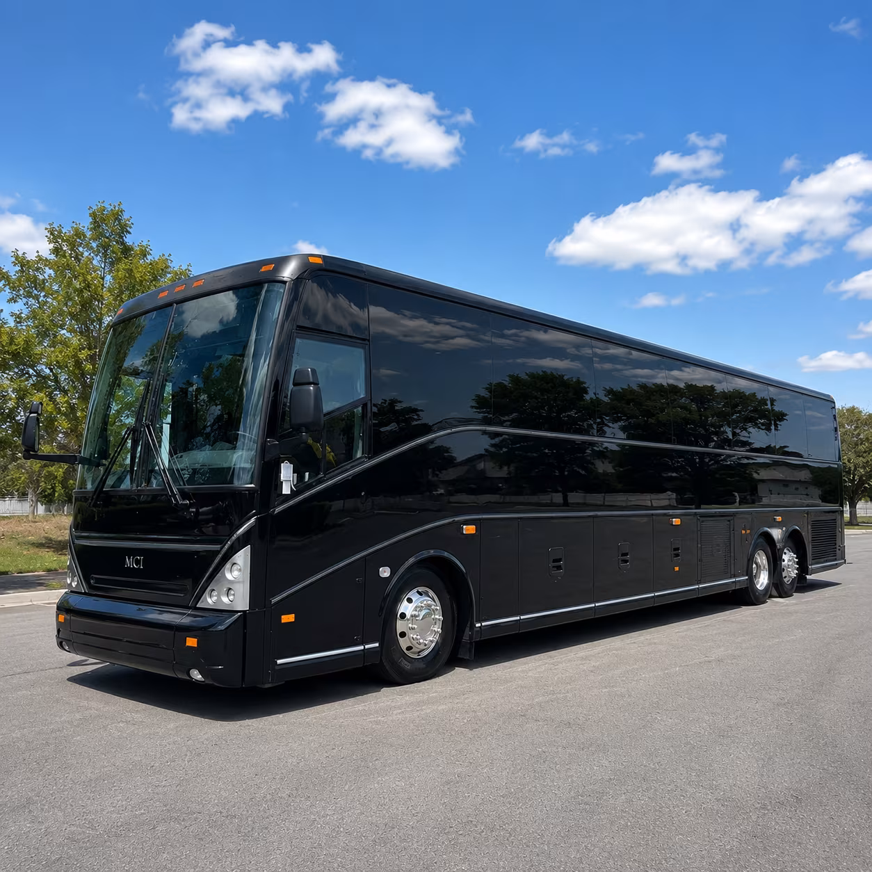 Newark Corporate Transportation party bus exterior