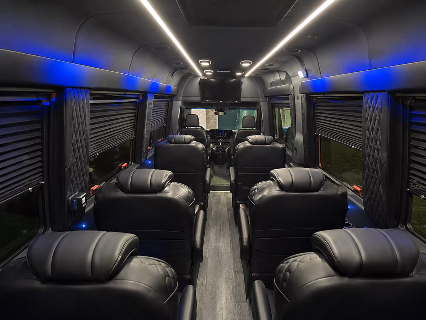 Newark School Event Transportation party bus exterior