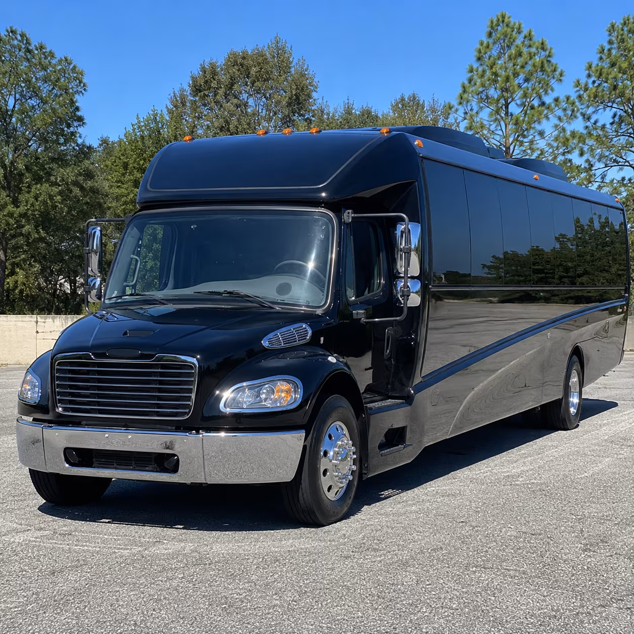 Newark School Event Transportation party bus exterior