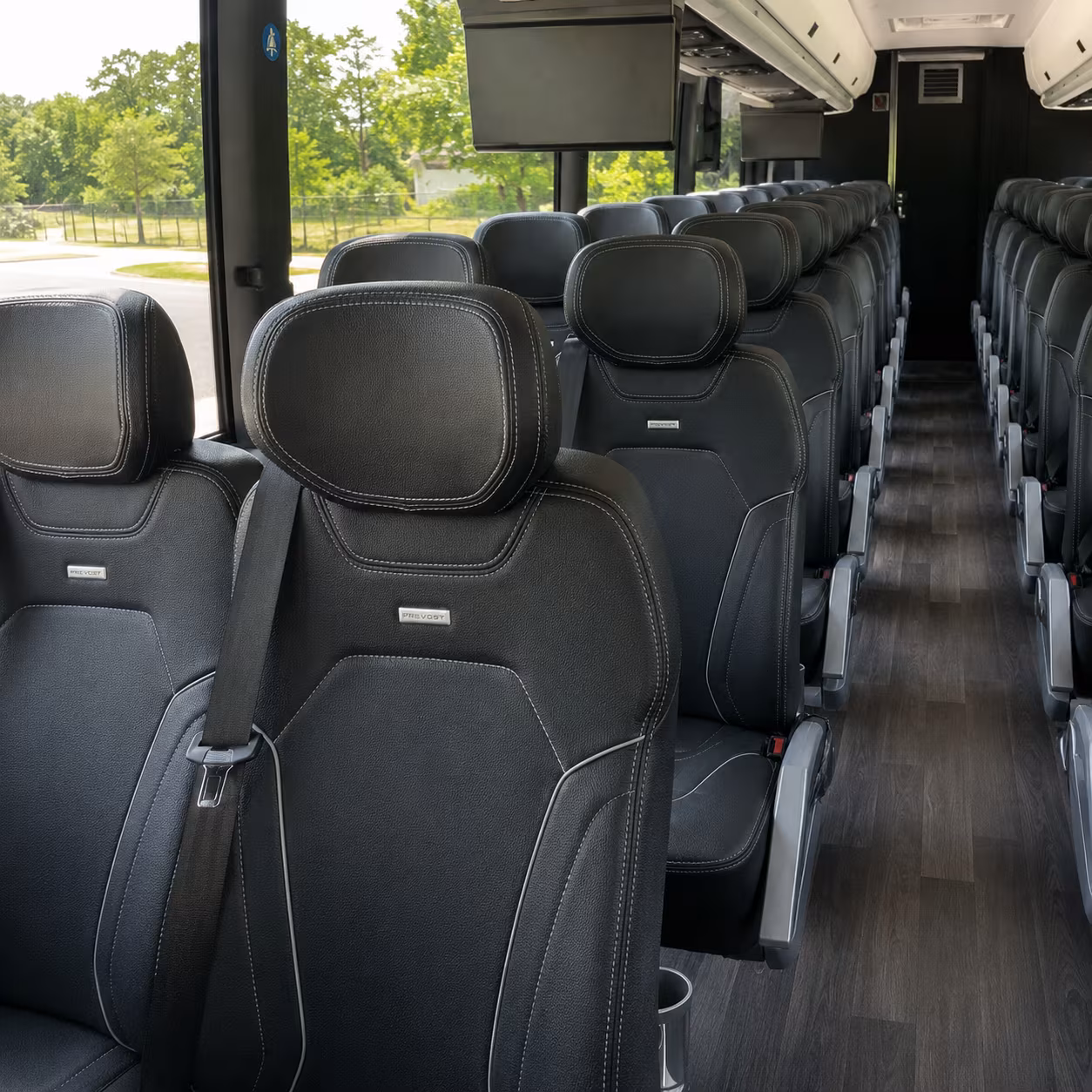 Newark School Event Transportation party bus exterior