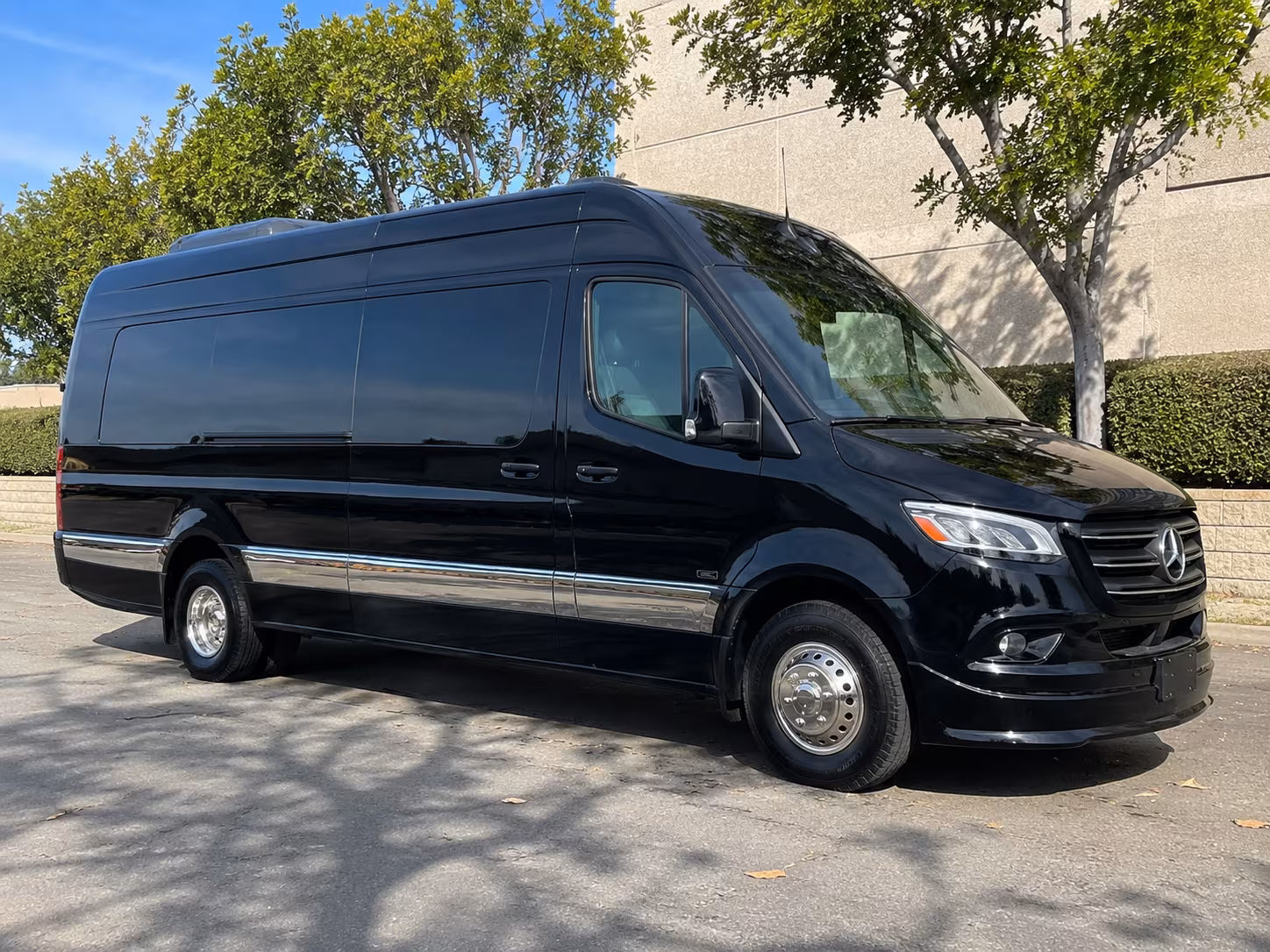 Newark School Event Transportation party bus exterior