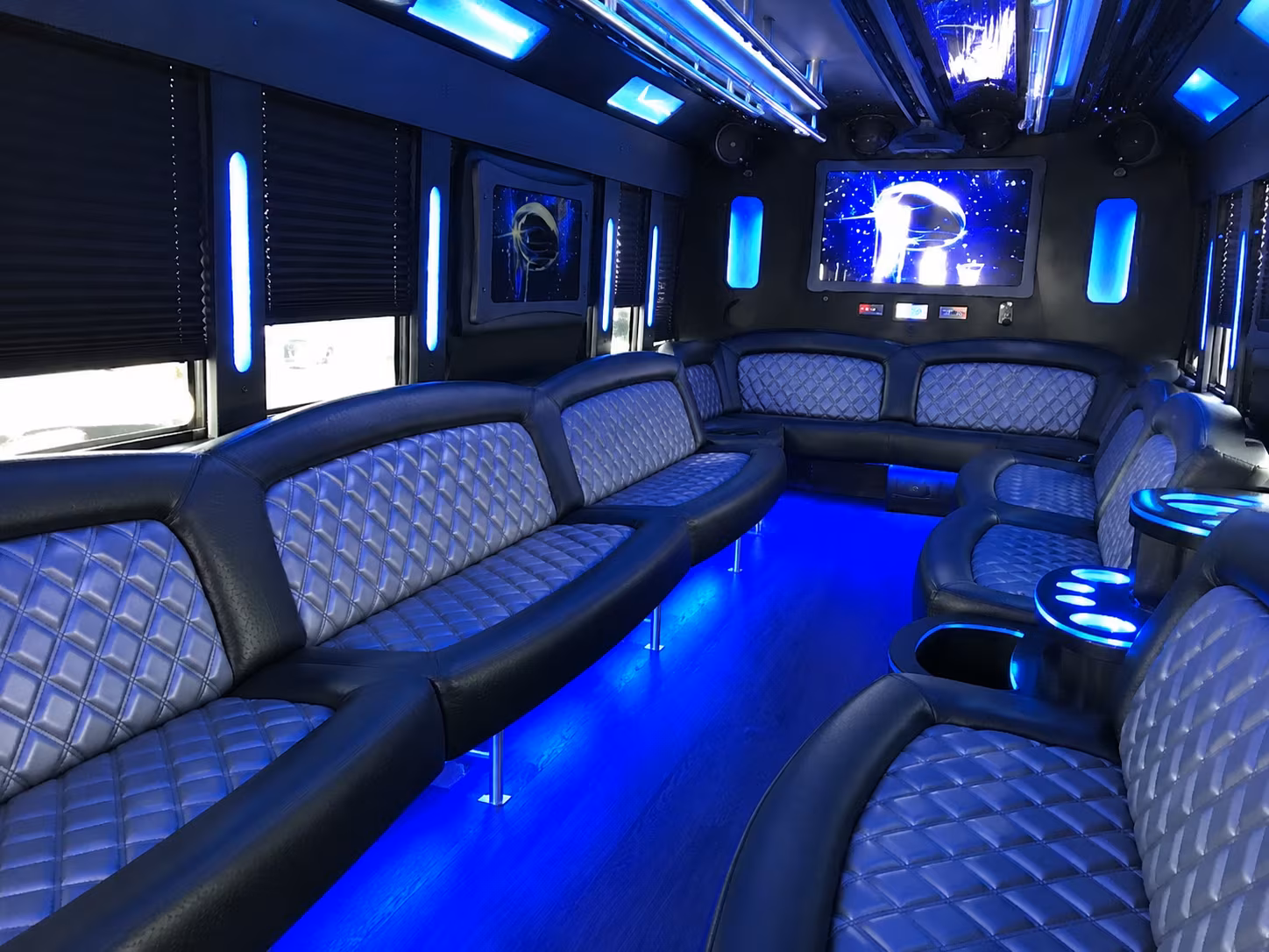 Newark Sporting Event Transportation party bus exterior