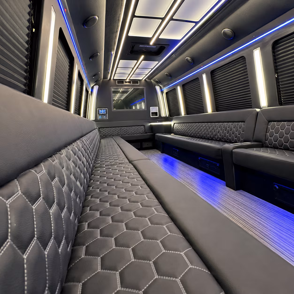 Newark Wedding Transportation party bus exterior