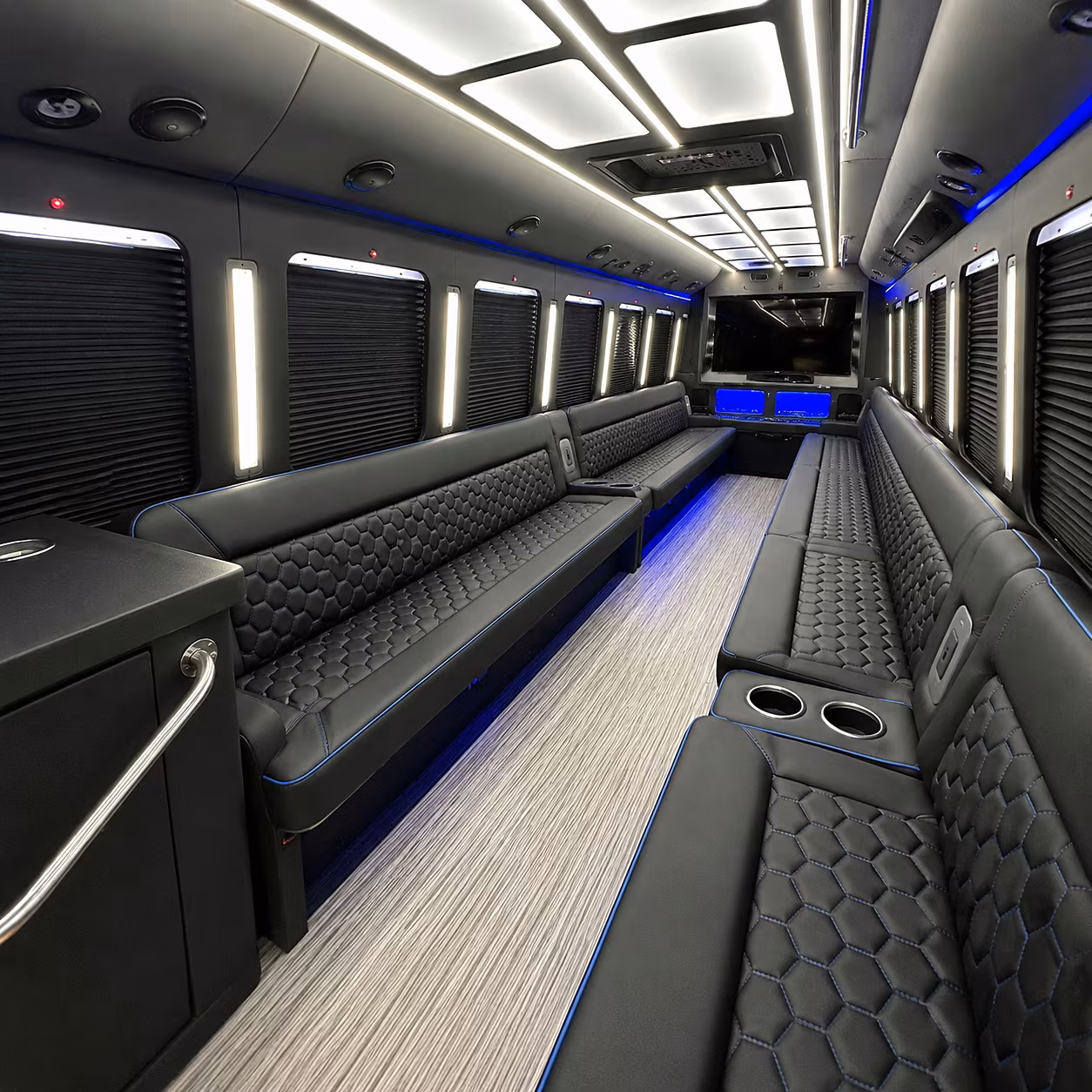 Newark Winery Tour & Pub Crawl Transportation party bus interior