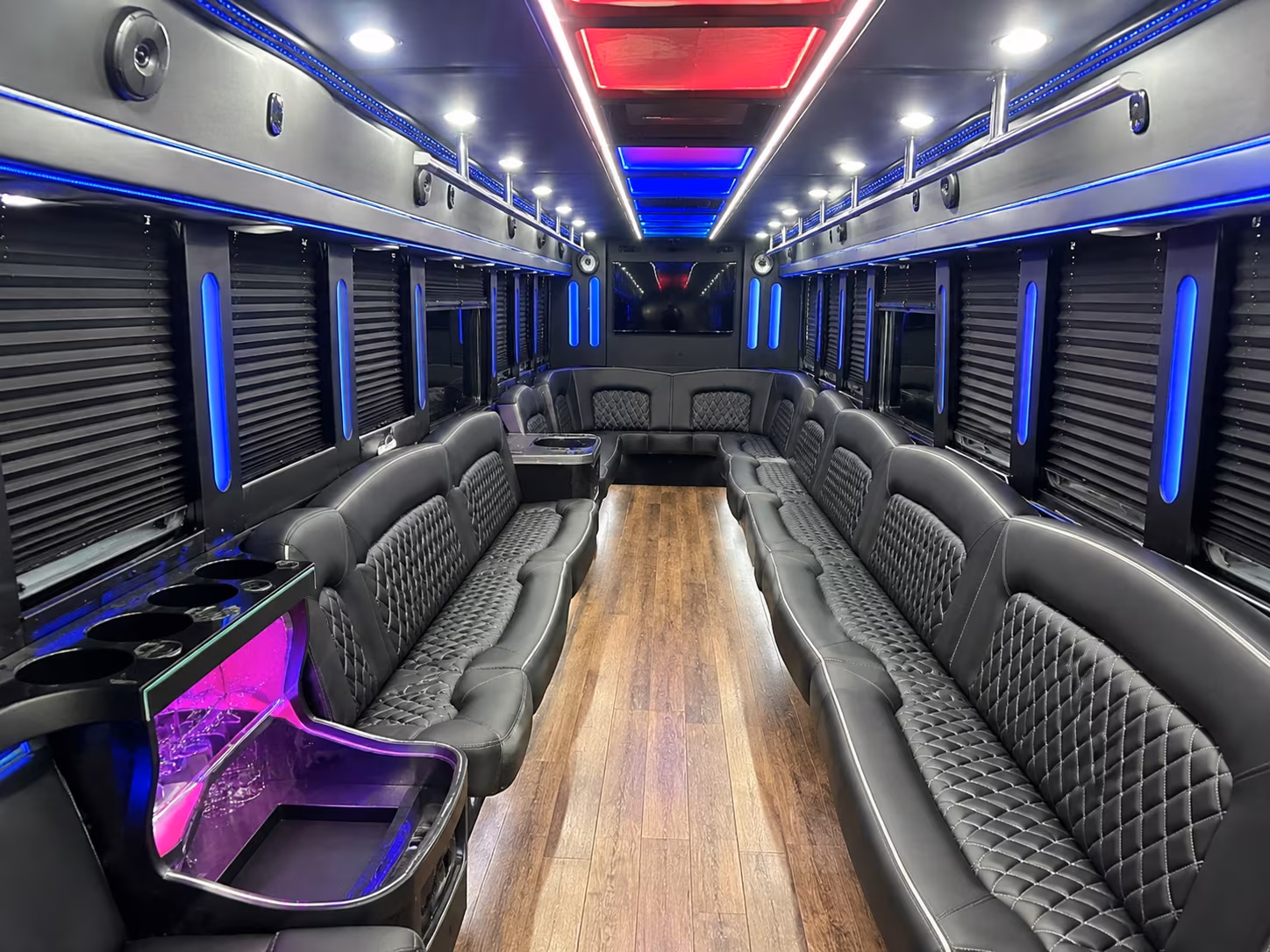 Newark Winery Tour & Pub Crawl Transportation party bus interior