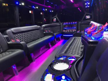 Staten Island 15 Passenger Party Bus Interior