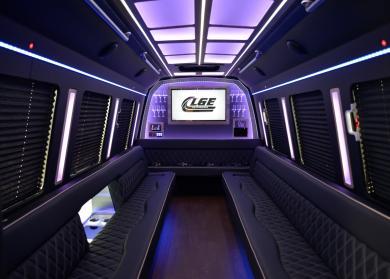 Princeton 18 Passenger Limo Bus Interior