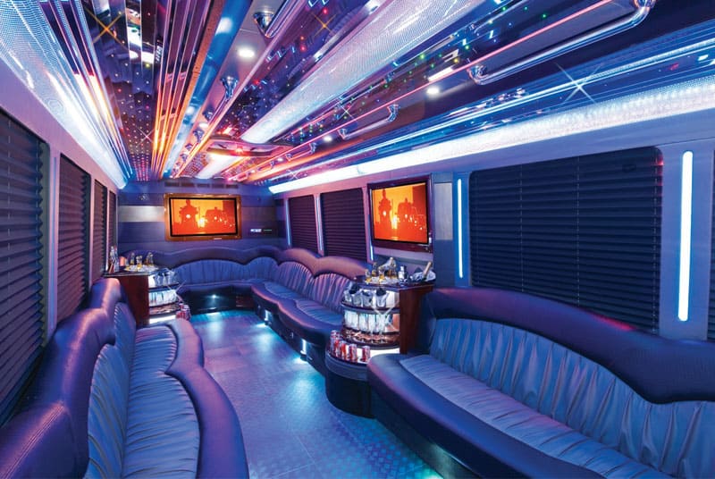 Queens 20 Passenger Party Bus Interior