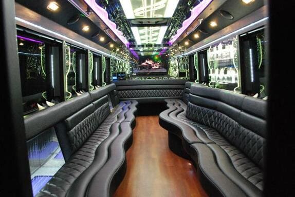 Atlantic City 25 Passenger Limo bus Interior