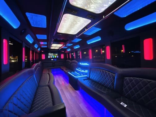 Yonkers 35 Passenger Party Bus Interior