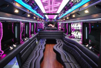 Queens 50 Passenger Party Bus Interior